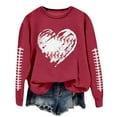 thumbnail image 5 of HUITKMM Chandails d'Automne pour Femmes Chandail à Manches Longues Col Rond Imprimé Football Chandail Décontracté pour Usage Quotidien et Activités Sportives Chemise Athlétique Douce et Confortable, 5 of 5