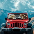 thumbnail image 3 of KUIFORTI Cat Windshield Sun Shade for 2007-2023 Wrangler Rubicon Sahara TJ JK JKU 2 & 4 Door-Blocks UV Rays Sun Visor Protector, Funny Car Sun Shade Keep Your Vehicle Cool, 3 of 6