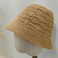 thumbnail image 5 of CoCopeaunts Bucket Hat for Men Shade Warm Thick Fisherman Hat Solid Color Crochet Knit Hat Fashionable Versatile Basin Hat, 5 of 8