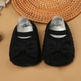 thumbnail image 5 of Toddler Girl Shoes Size 12 For 0 Months-6 Months Warm And Boys Soft Comfortable Bowknot Warming Kids Sneakers Black, 5 of 5