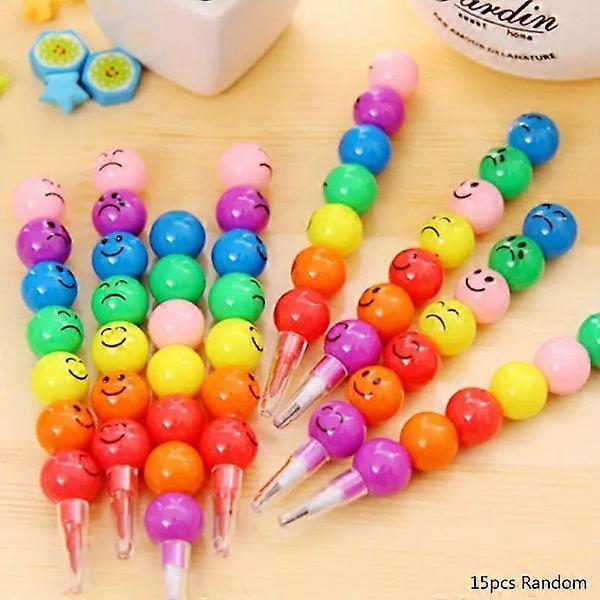 15 pcs Cute Lollipop Shaped Ballpoint Pens with Colorful Beads - Perfect Choice for Birthday Party Gifts