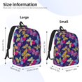 thumbnail image 2 of Rateoe Paint Butterflies Pattern Durable Canvas Backpack for Men & Women – Stylish & Lightweight – Adjustable Straps, Multiple Pockets – Fits 15-17 Inch LaptopsSmall, 2 of 5
