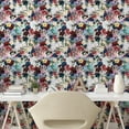 thumbnail image 2 of Ambesonne Floral Dream Peel & Stick Wallpaper for Home, Color Jumble Flowers, 13"x72", Raspberry Multicolor, 2 of 5