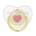 thumbnail image 4 of Pacificadores bling, exquisitos chupetes infantiles forma de corazón de silicona para el recién nacido para dormir, 4 of 7