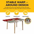 thumbnail image 4 of Red Christmas Table Cloths for 6 Foot Rectangle Tables, Snowman Xmas Snowflake Botanical Tree Patio Waterproof Elastic Fitted Tablecloths, Washable Rectangular Table Cover for Camping, 4 of 8