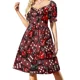 thumbnail image 2 of Vestido rosa de manga corta con estampado de pelota de tenis, ropa de mujer, vestido de verano, vestidos para fiesta de graduación, ropa de verano para mujer., 2 of 7