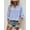 Blue, variant on Women'S Elegant Criss-Cross Back Tie Flared Sleeve Striped Shirt Striped V-Neck Swallowtail Casual Fashion Three-Quarter Sleeve Shirt Plus Size Summer Stripe Blouse Cute Puff Sleeve Green 3XL