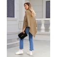 thumbnail image 7 of IDOPIP Poncho Sweater for Women Casual Trendy Baggy Cape Sweater Khaki Cozy Knitting Crochet Pullover Size F 2025, 7 of 7