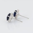 thumbnail image 3 of Finos Aretes Broquel Zafiro Swarovski Dama Oro 14K Laminado blanco Unitalla, 3 of 7