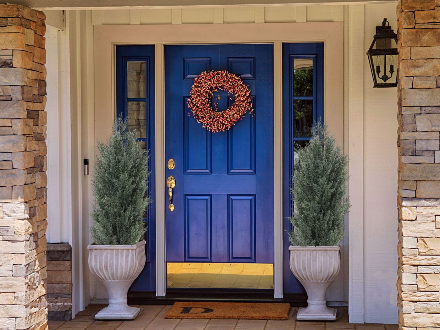 Poetree 2 Pack 3 ft Cedar Plants Outdoor Artificial Topiary Fake Tree UV Resistant Potted Tree for Porch Decor Faux Pine Tree