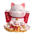 thumbnail image 2 of Alcancía de gato Maneki Neko, figura decorativa de gato para Pascua rojo, 2 of 9