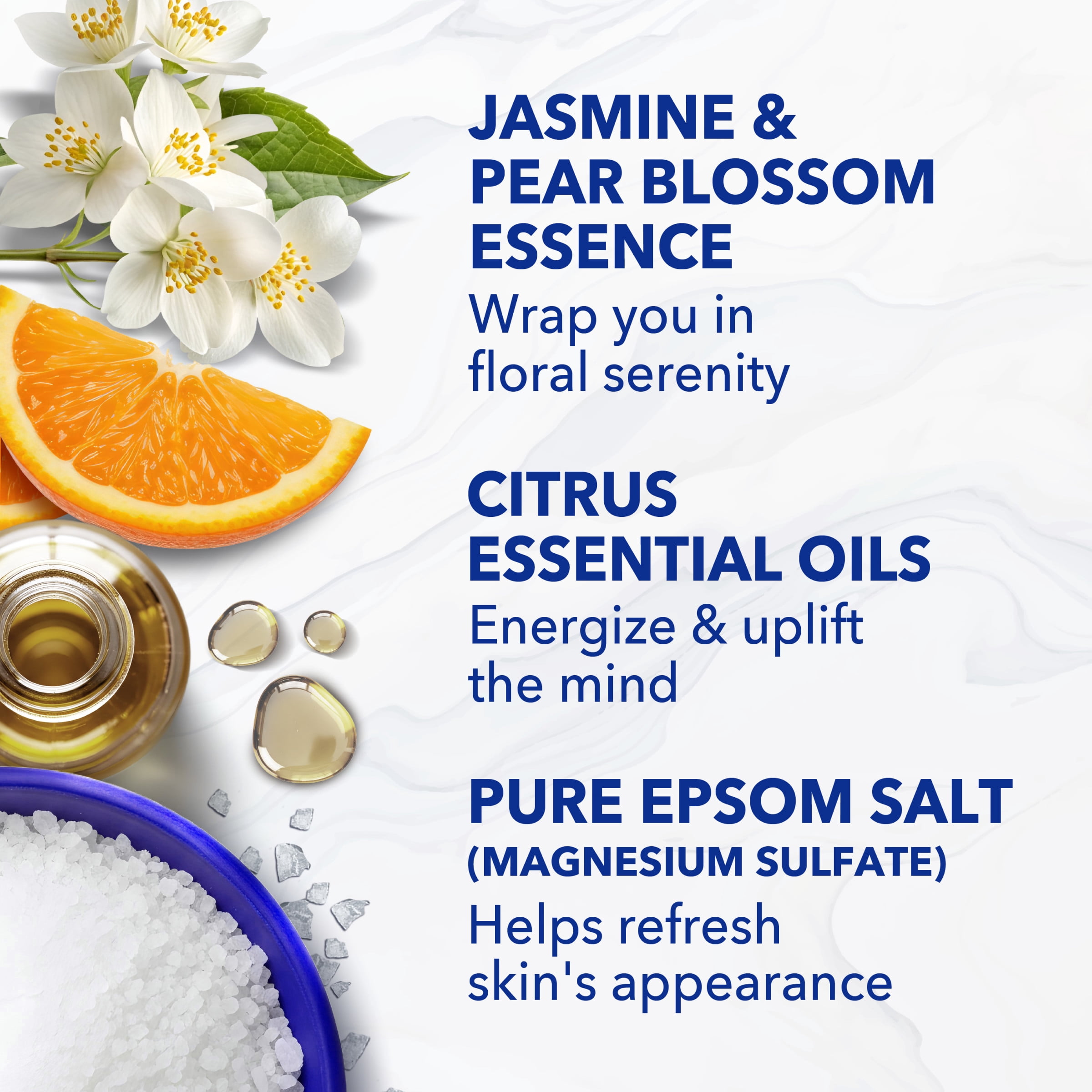 Dr Teal's Gardenia Grace Foaming Bath with Pure Epsom Salt & Citrus Essential Oils, 34 fl oz