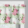 thumbnail image 3 of Ambesonne Peony Window Valance, Daisies Flowers Bouquet Art, 54" X 18", Pale Green Pink, 3 of 5