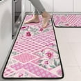 thumbnail image 2 of Kitchen Rugs Sets Of 2,Pioneer Flower Floral Print Pattern Anti Fatigue Kitchen Mat Rugs Non Slip Washable,Decorative Kitchen Floor Mats for Kitchen,Sink,Laundry,17"x47"+17"x47", 2 of 5
