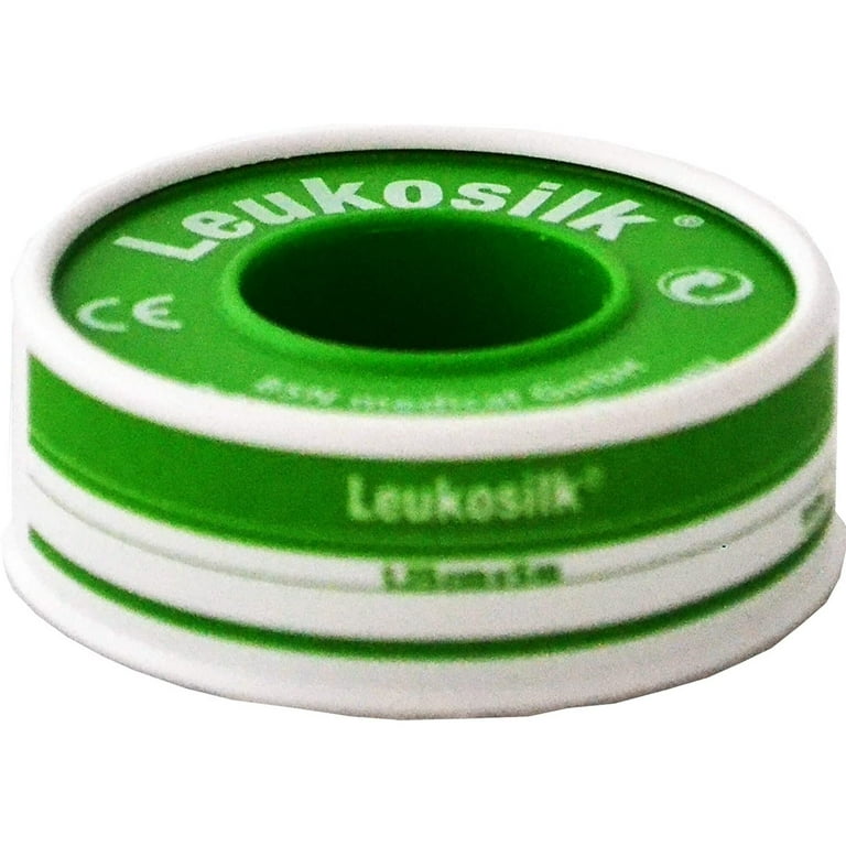 Leukosilk 1021 5 m x 1.25 cm by Leukoplast/-silk, Leukosilk Hypoallergenic  Tape 5m x 1,25cm