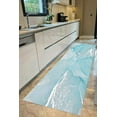 thumbnail image 4 of Blue Rugs, Luxury Rugs, Modern Rug, Colorful Rugs, Wedding Rug, Turquoise Marble Rugs, Front Door Rugs, Cute Rug, Shimmery Rugs, Accent Rug, 2.6'x9.2' - 80x280 cm, 4 of 8