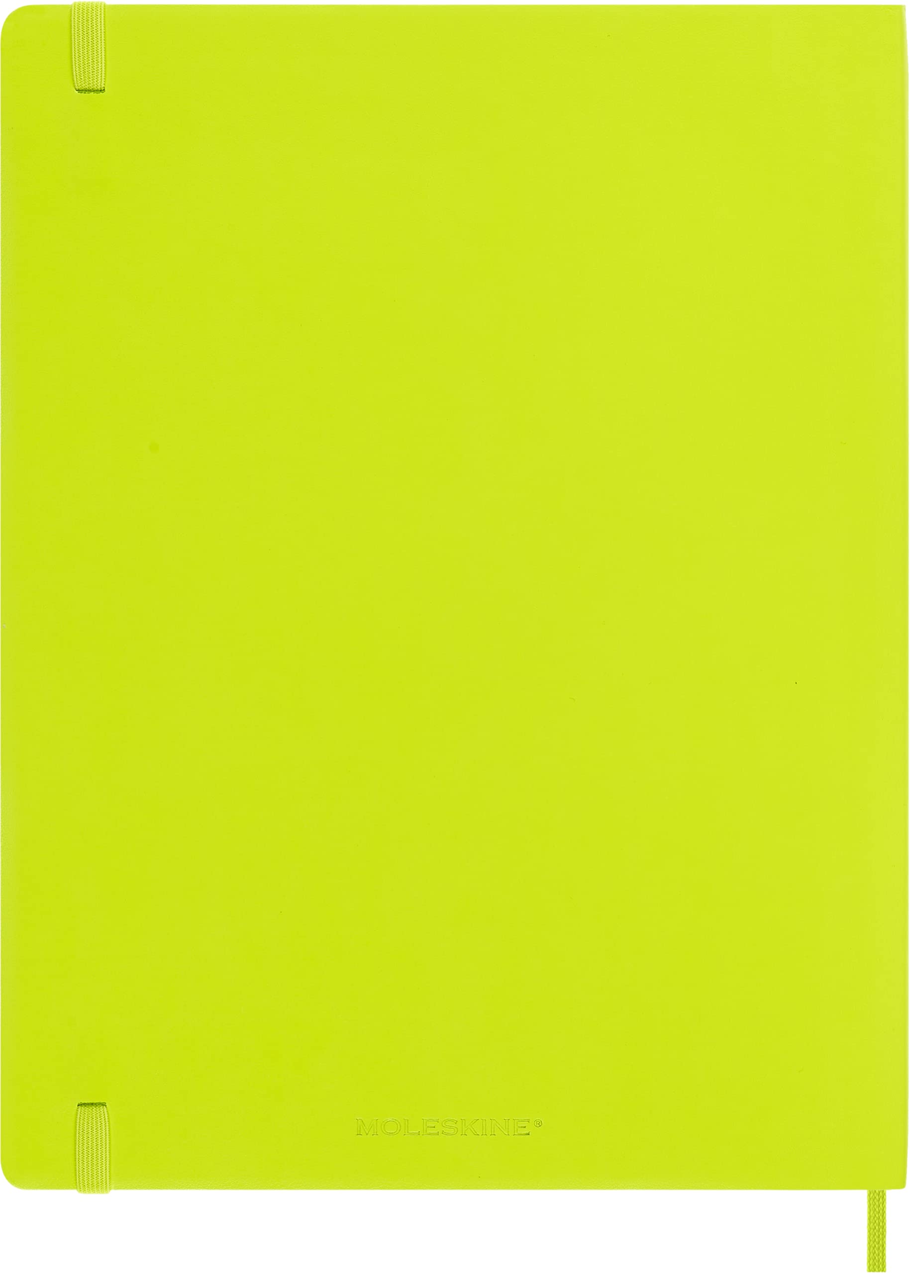 Moleskine Classic Notebook, Soft Cover, XL (7.5" x 9.5") Plain/Blank, Lemon Green, 192 Pages