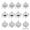 Silver, variant on 12 Pcs Heart Ornaments Set, Valentine's Day Decor with Glossy Matte Glitter Finish, Heart Shaped Baubles for Christmas Tree Wedding, Plastic Hanging Decor with Gold String