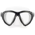 thumbnail image 2 of Visor Máscara Adulto CRESSI  Quantum Transparente/Negro Dos Lentes Transparentes Bajo Volumen Antiempañante, 2 of 6