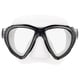 thumbnail image 2 of Visor Máscara Adulto CRESSI  Quantum Transparente/Negro Dos Lentes Transparentes Bajo Volumen Antiempañante, 2 of 6
