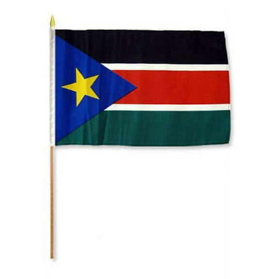 South Sudan 12" x 18" Mounted Flag