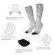 thumbnail image 3 of Fotbe Silver Mosaic Calcetas Divertidas Estampadas para Hombre y Mujer, Calcetas de Algodón hasta la Rodilla para Caminar, Correr, Enfermería y Embarazo, 3 of 6