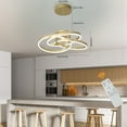 thumbnail image 2 of LED Pendant Lights Creative Adjustable Kitchen Light Fixtures with Remote for Dining Room Bedroom Corridor Lighting Gold, 2 of 43