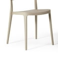 thumbnail image 4 of WestinTrends Playa Outdoor Modern Stackable Plastic Patio Dining Chairs (Set of 4), Sand, 4 of 14