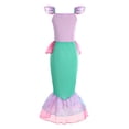 thumbnail image 2 of Little Girls Mermaid Ariel Costume Princess Dress Up Cosplay Party For 9-10 Years, 2 of 8