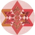 thumbnail image 1 of Ahgly Company Machine Washable Indoor Round Transitional Deep Rose Pink Area Rugs, 7' Round, 1 of 7