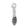 thumbnail image 2 of Sterling Silver Amore La Vita Polished 3-D Enameled Shell Charm Pendant with Fancy Lobster Clasp, 2 of 4