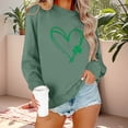 thumbnail image 2 of Chandail Graphique Trèfle de la Saint-Patrick pour Femmes 2026 Tendance à Manches Longues Col Rond Chandail Femmes chandail, 2 of 6