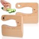 thumbnail image 1 of 2 Piezas Cuchillo de Madera para Niños para Cocinar, Lindo Pez Forma de Dinosaurio Juguete de Cocina Picador Cortador de Verduras y Frutas, Juguetes de Herramientas de Cocina Juegos de Cuchi, 1 of 5