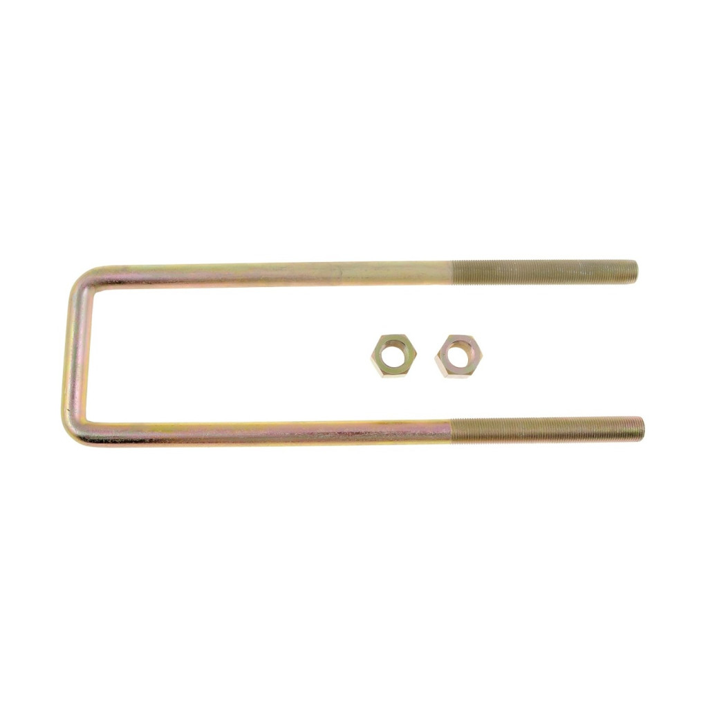 KarParts360 Threaded U-Bolt - Steel | Yellow Zinc | Square U-Bolt | Heat Hardened | Fine Thread | 5/8 Inches Thread Diameter