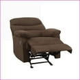 thumbnail image 4 of Recliners, Casual Chocolate Microfiber Motion Recliner | Synthetic Wood Frame | 3'' Wall Clearance, 4 of 7