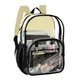 thumbnail image 2 of Iauyy Clear Backpack Heavy Duty PVC Transparent Backpack for College Workplace, Broad Pale Yellow, 2 of 8