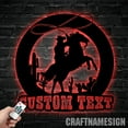 thumbnail image 2 of Craftnamesign Custom Cowboy Metal Wall Art LED Light, Custom Cowboy Name Sign, 2 of 5