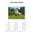 thumbnail image 3 of KLL Horse Rearing Up In The Field Print Fleece Throw Blanket, Horizontal Fleece Bedding Cute Soft Blankets Comfy Fleece Flannel Plush Home Decor for Couch & Bed -60"x50", 3 of 9