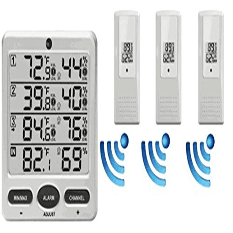 Ambient Weather WS10 Wireless Indoor/Outdoor 8Channel Thermo