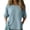 Light Blue, variant on Women's Cotton Linen Blouse, Round Neck Embroidered Short Sleeve Top, Loose Fit Casual Tunic for Summer, Boho Chic Shirt and Everyday Wear-Beige