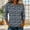 B-Blue, variant on Women Tops Polka Dot Print Black Base White Dot Crew Neck 3/4 Sleeve Loose Casual Everyday Blouses