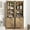 Rustic Brown, variant on FIAKOA Rustic Bookshelves Set of 2, 71" Tall Wood Bookcase with Adjustable Shelves, 2 Cabinet Doors and Drawers, Farmhouse Display Storage for Living Room or Office(Black)
