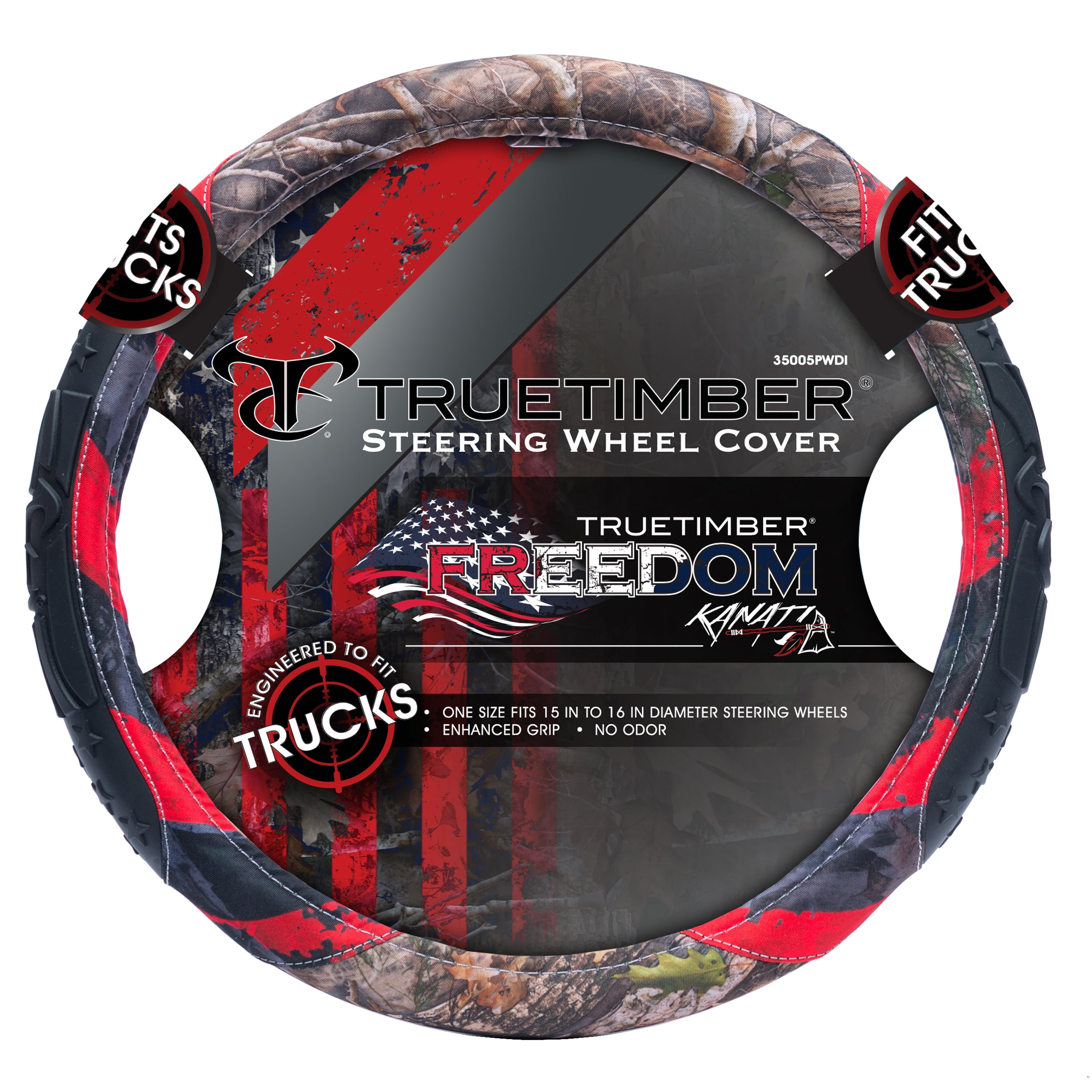 True Timber Americana Steering Wheel Cover for Trucks, 35005PWDI, 0.86 lbs