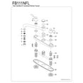 thumbnail image 3 of Kingston FB111NFL NuWave French Two-Handle 2-Hole 8" Centerset Kitchen Faucet in Polished Chrome, 3 of 4