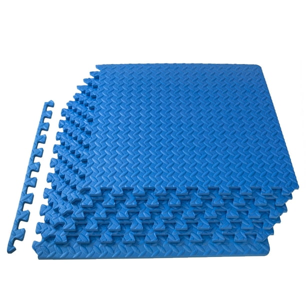 ProsourceFit Puzzle Exercise Mat, 1/2" Thick EVA Foam Interlocking Tiles