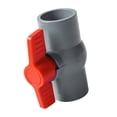 thumbnail image 1 of PVC Ball Valve Red T Handle Water Shut Off Valve Pipe Fitting Plumbing Fixtures gray 40mm, 1 of 9