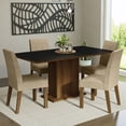 thumbnail image 2 of Juego de Comedor Madesa Mesa con Tapa de Madera 4 Sillas Marron/Negro/Imperial, 2 of 7