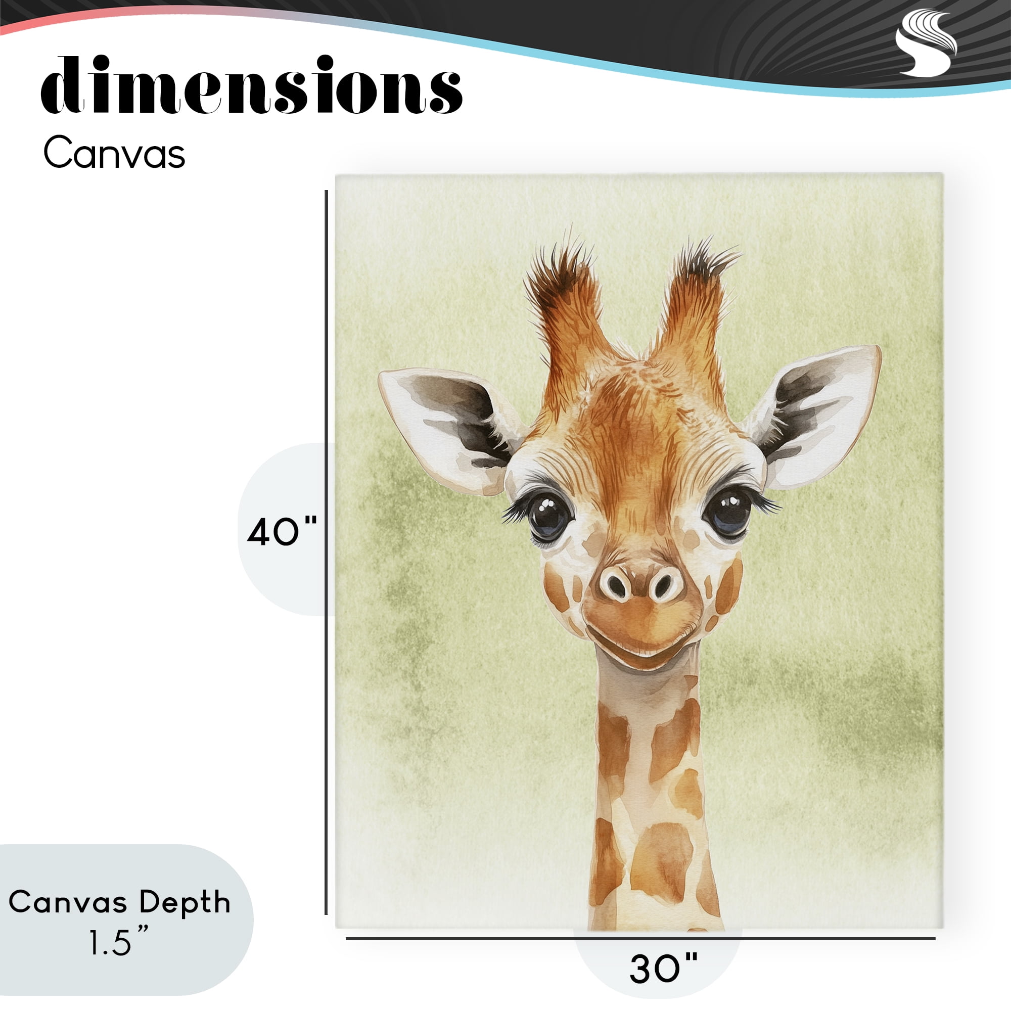 Stupell Industries Jungle Friends Baby Giraffe Canvas Wall Art, design by Christine Simpson Art