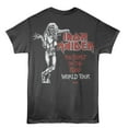 thumbnail image 3 of Iron Maiden World Tour 1982 Men's T Shirt (Charcoal, AdultS), 3 of 3