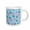 White, variant on 3drose, English Cottage Shabby Chic Pink Roses on Sky Blue, 15oz Mug